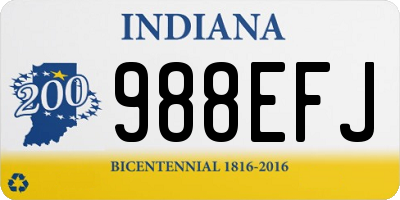 IN license plate 988EFJ