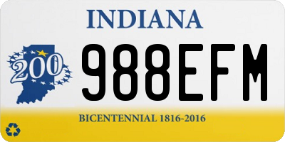 IN license plate 988EFM