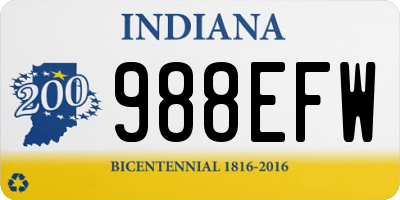 IN license plate 988EFW