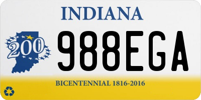 IN license plate 988EGA