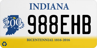 IN license plate 988EHB