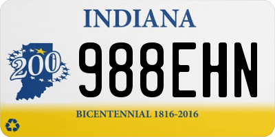 IN license plate 988EHN