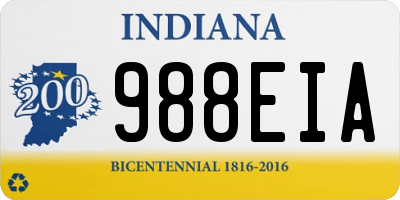 IN license plate 988EIA