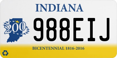 IN license plate 988EIJ