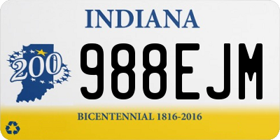 IN license plate 988EJM