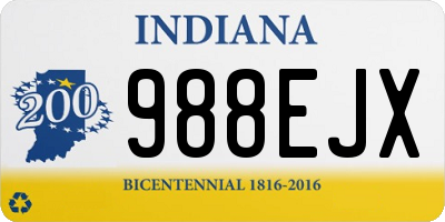 IN license plate 988EJX