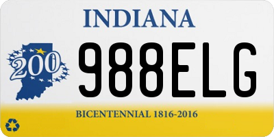 IN license plate 988ELG