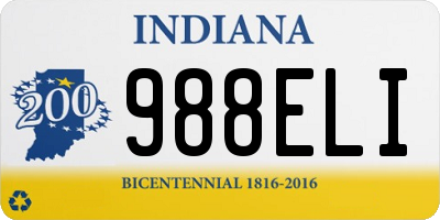 IN license plate 988ELI