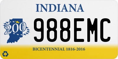 IN license plate 988EMC