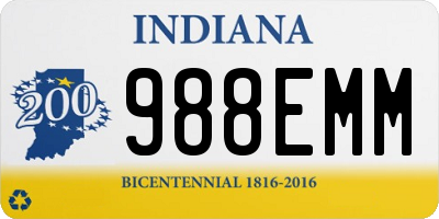 IN license plate 988EMM