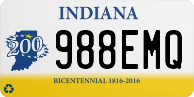 IN license plate 988EMQ