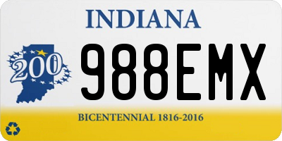 IN license plate 988EMX