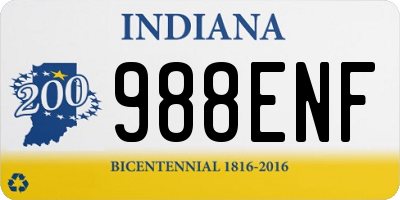 IN license plate 988ENF