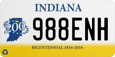 IN license plate 988ENH