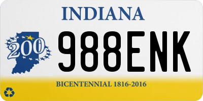 IN license plate 988ENK