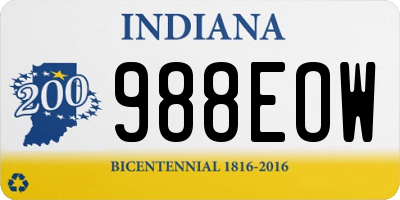 IN license plate 988EOW