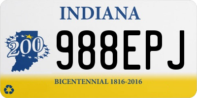 IN license plate 988EPJ