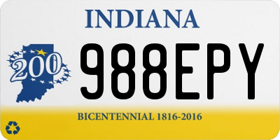 IN license plate 988EPY