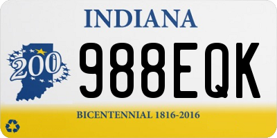 IN license plate 988EQK