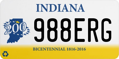 IN license plate 988ERG