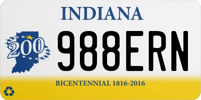 IN license plate 988ERN