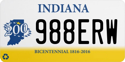 IN license plate 988ERW