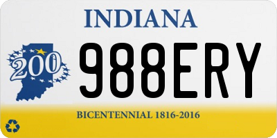 IN license plate 988ERY