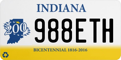 IN license plate 988ETH