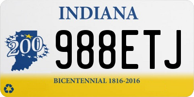 IN license plate 988ETJ