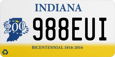 IN license plate 988EUI