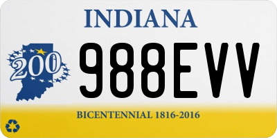 IN license plate 988EVV