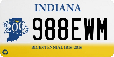 IN license plate 988EWM