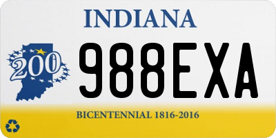 IN license plate 988EXA