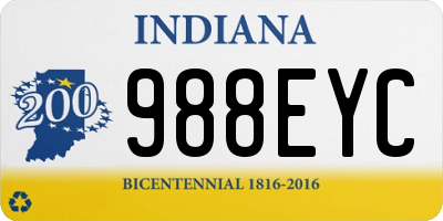 IN license plate 988EYC