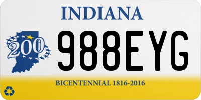 IN license plate 988EYG