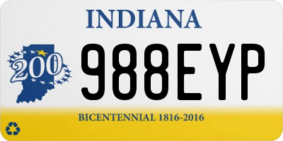 IN license plate 988EYP