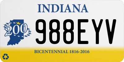 IN license plate 988EYV