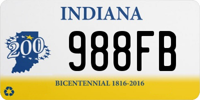 IN license plate 988FB