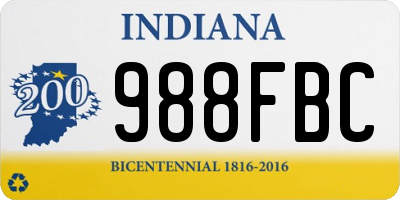 IN license plate 988FBC