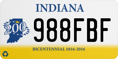 IN license plate 988FBF