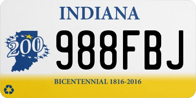 IN license plate 988FBJ