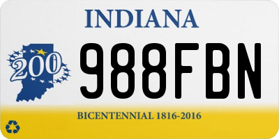 IN license plate 988FBN