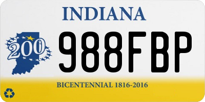 IN license plate 988FBP