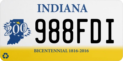 IN license plate 988FDI