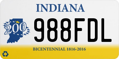 IN license plate 988FDL
