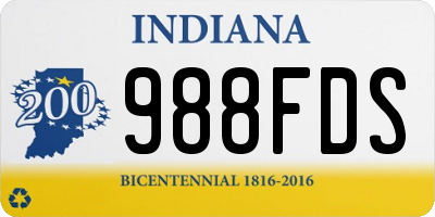 IN license plate 988FDS