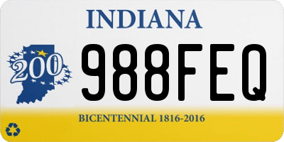 IN license plate 988FEQ