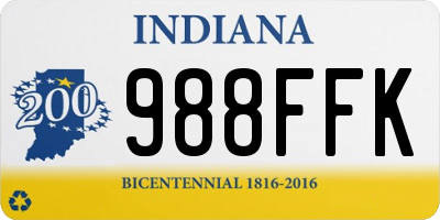 IN license plate 988FFK