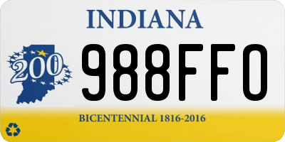 IN license plate 988FFO