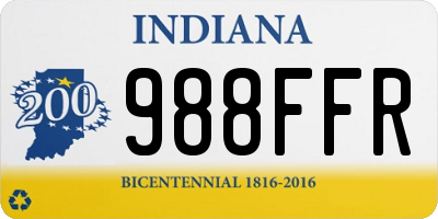 IN license plate 988FFR